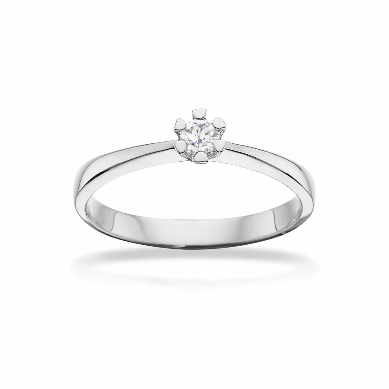 VIDA RING I 8 KARAT HVIDGULD MED 0,10 CARAT BRILLANT - 7814,10
